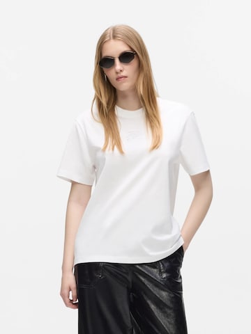 Karl Lagerfeld Футболка 'Autograph' в Белый: спереди
