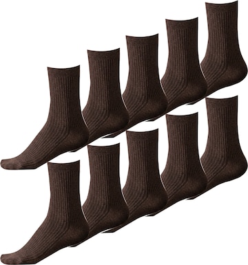 Millo Socken 'Cosy Steps 10' in Braun: Vorderseite