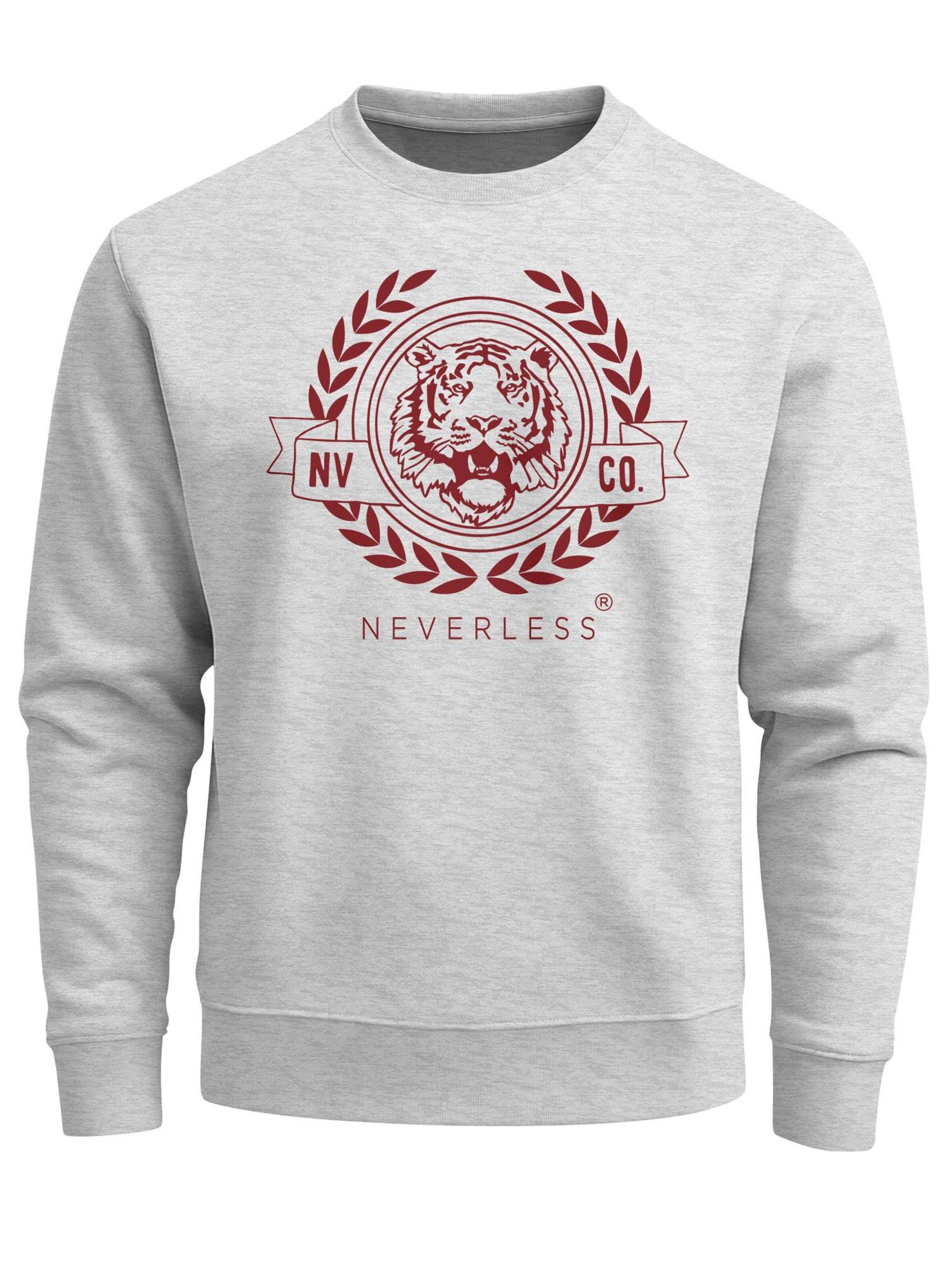 Neverless Sweatshirt 'Old School' in Grey: front