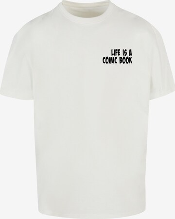 Maglietta 'Book Comic' di Merchcode in bianco: frontale