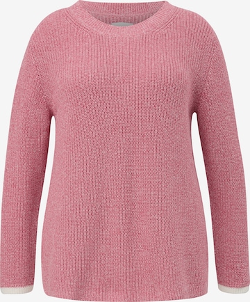 Pull-over TRIANGLE en rose : devant