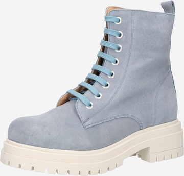 Ca'Shott Lace-Up Ankle Boots in Blue: front