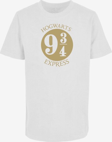 ABSOLUTE CULT Shirt 'Harry Potter - Platform 9 3/4' in White: front