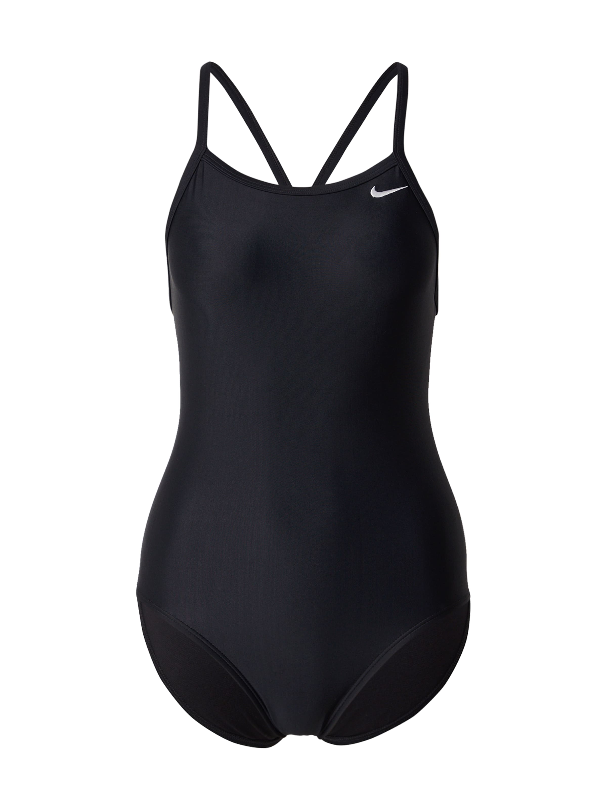 Nike Swim Õlapaelteta topp Sporditrikoo, värv must: eest vaates