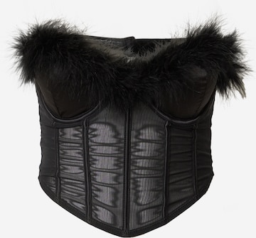 Nasty Gal - Corset en negro: frente