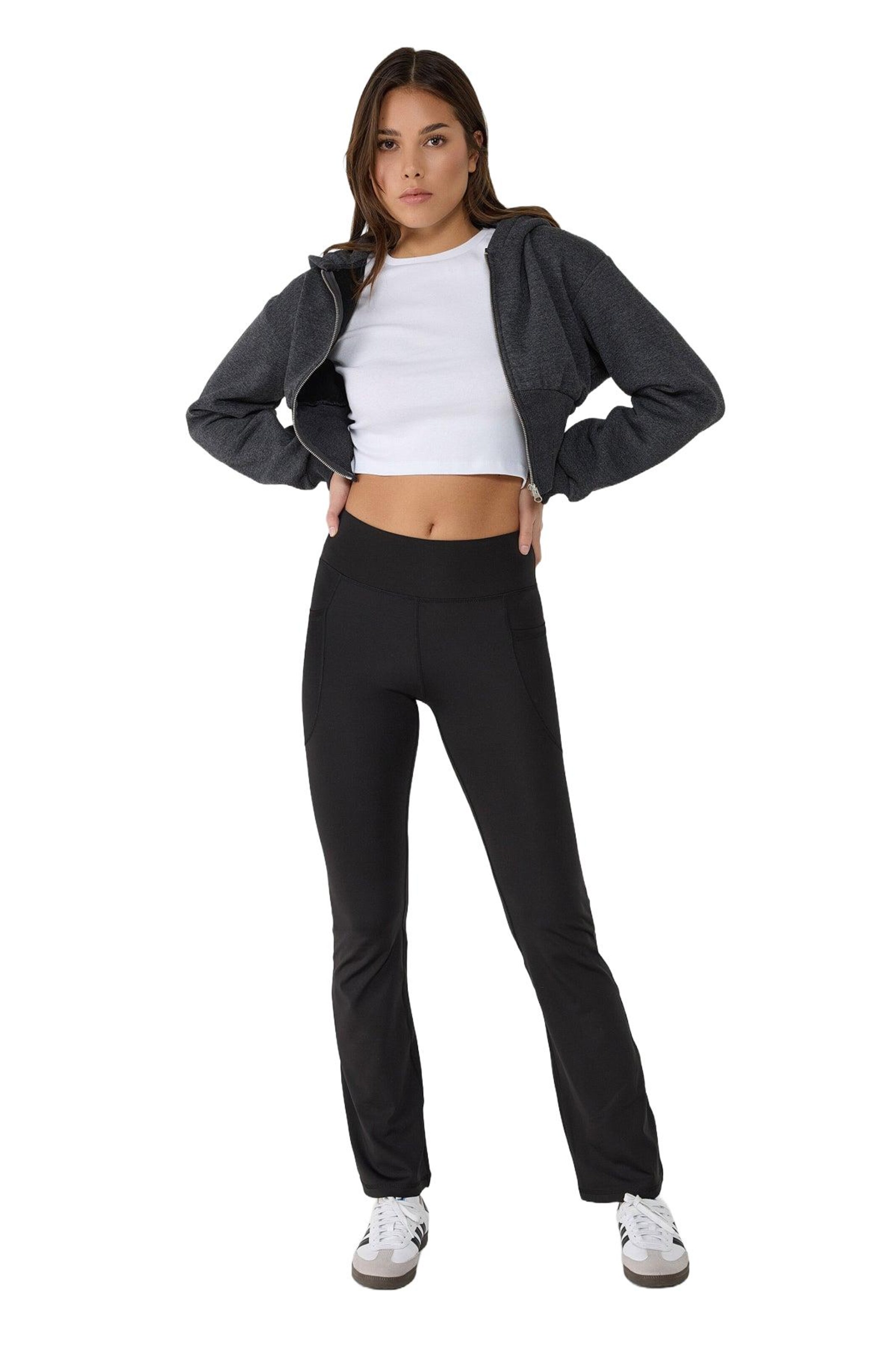 No Matter What Flared Leggings in Schwarz