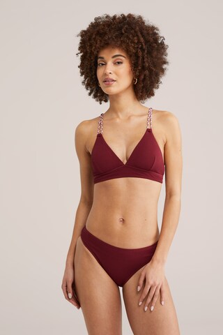 WE Fashion Треугольник Верх бикини в Красный: спереди