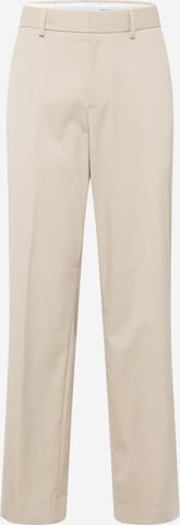 TOPMAN Wide leg Broek in Grijs: voorkant