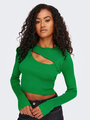 ONLY Sweter 'Liza' w kolorze zielony: przód