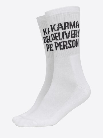 UNFOLLOWED x ABOUT YOU Socks 'FOCUS' in White: front