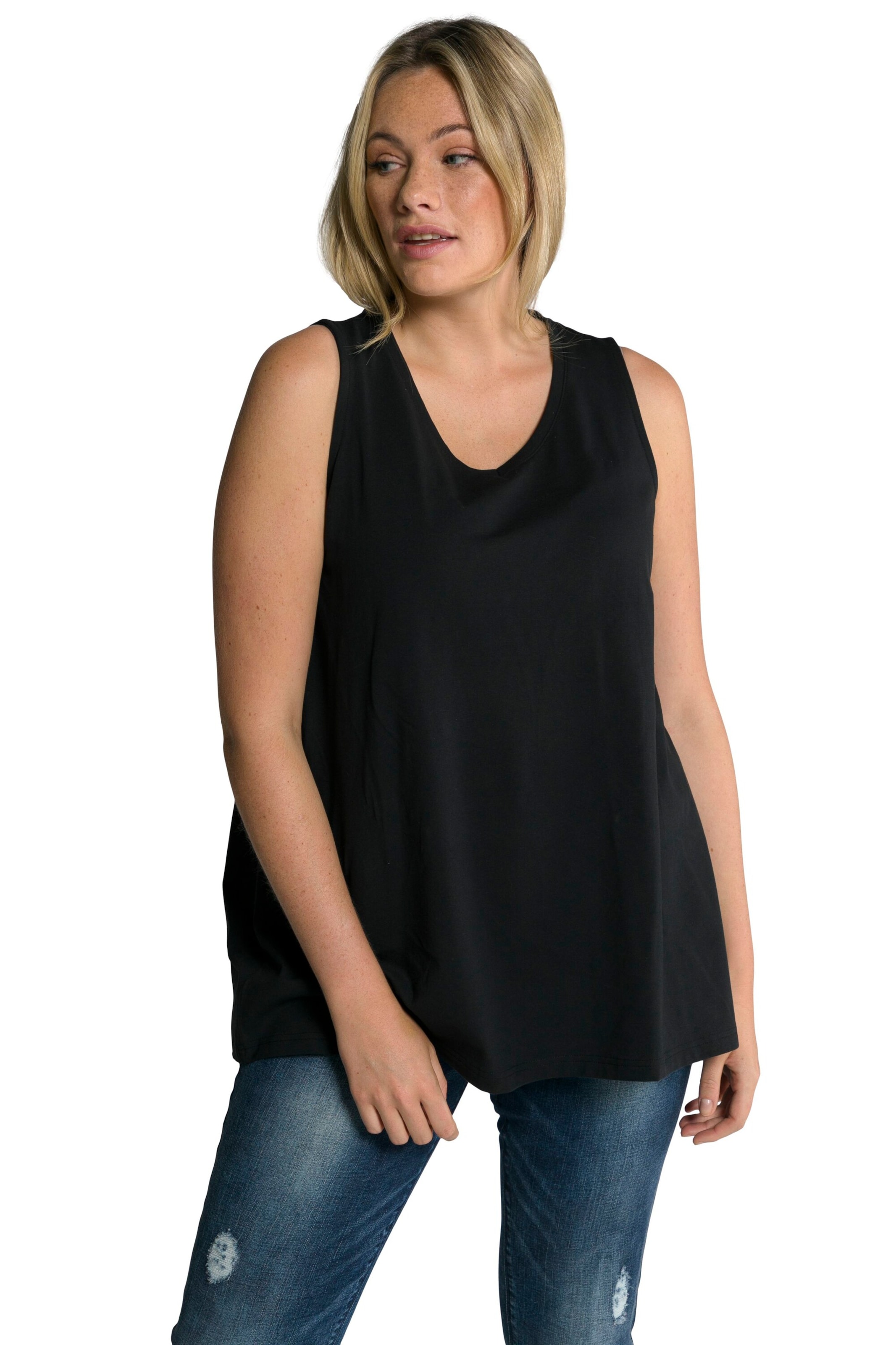 Ulla Popken Top '807291' in Schwarz: Vorderseite