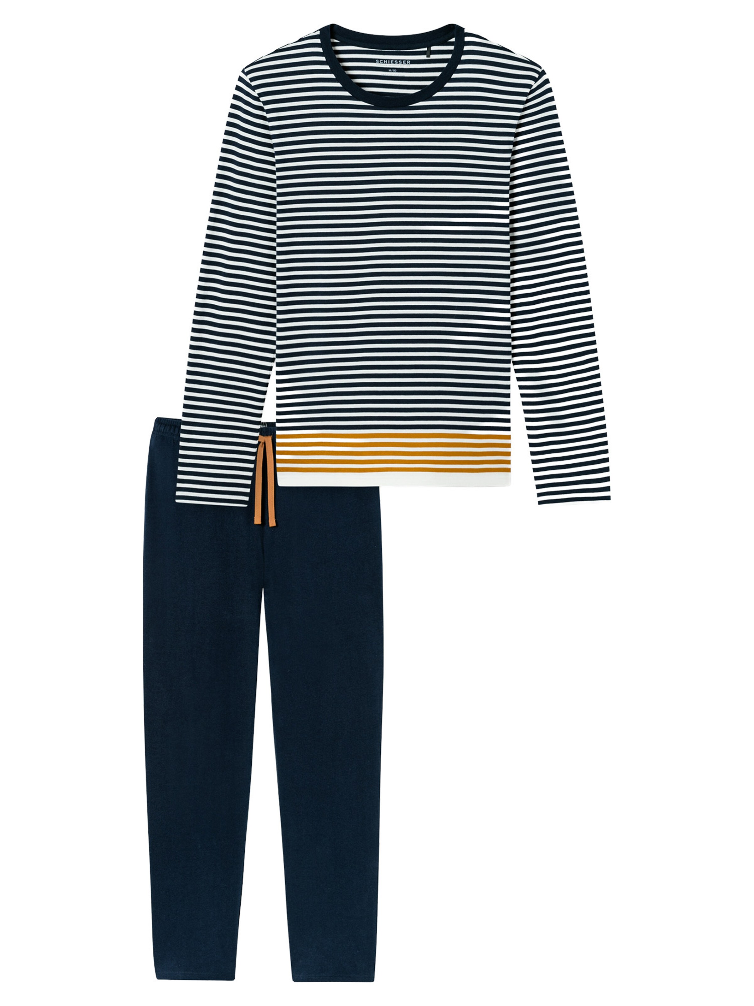 Pyjama long ' Casual Nightwear ' SCHIESSER en bleu : devant
