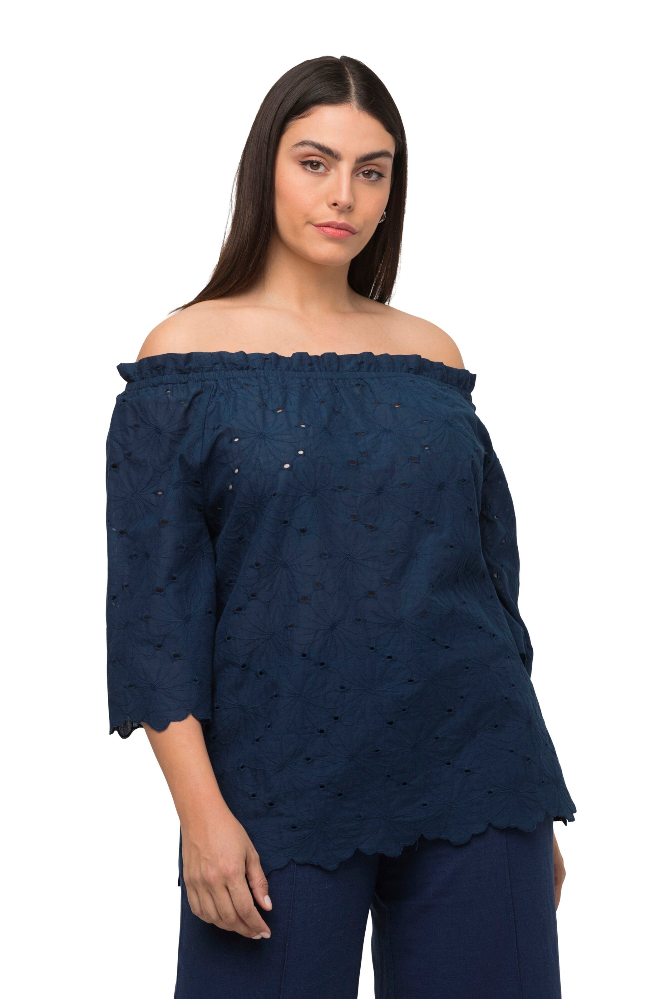 Ulla Popken Blouse in Blue: front