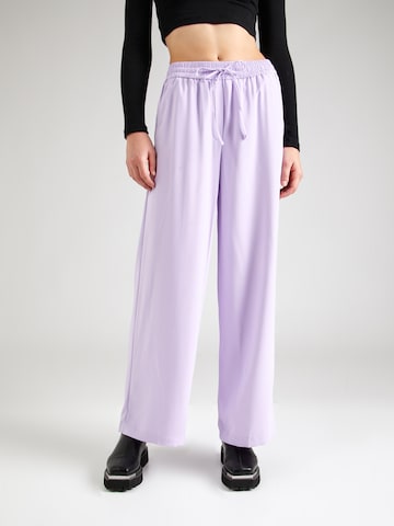 Marks & Spencer Wide leg Trousers in Purple: front
