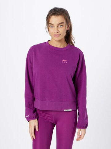 NIKE Sport sweatshirt i lila: framsida