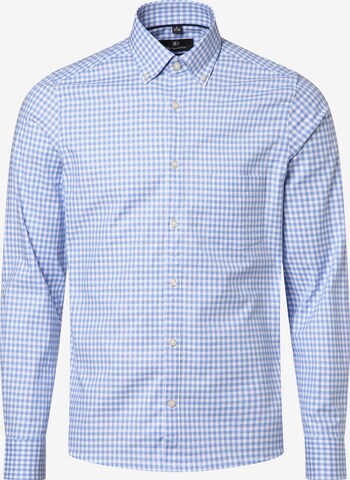 Nils Sundström Slim fit Button Up Shirt in Blue: front