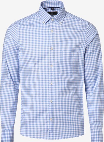 Coupe slim Chemise Nils Sundström en bleu : devant