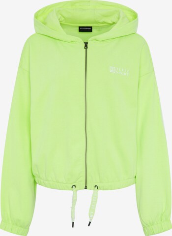 Jette Sport Zip-Up Hoodie in Yellow: front