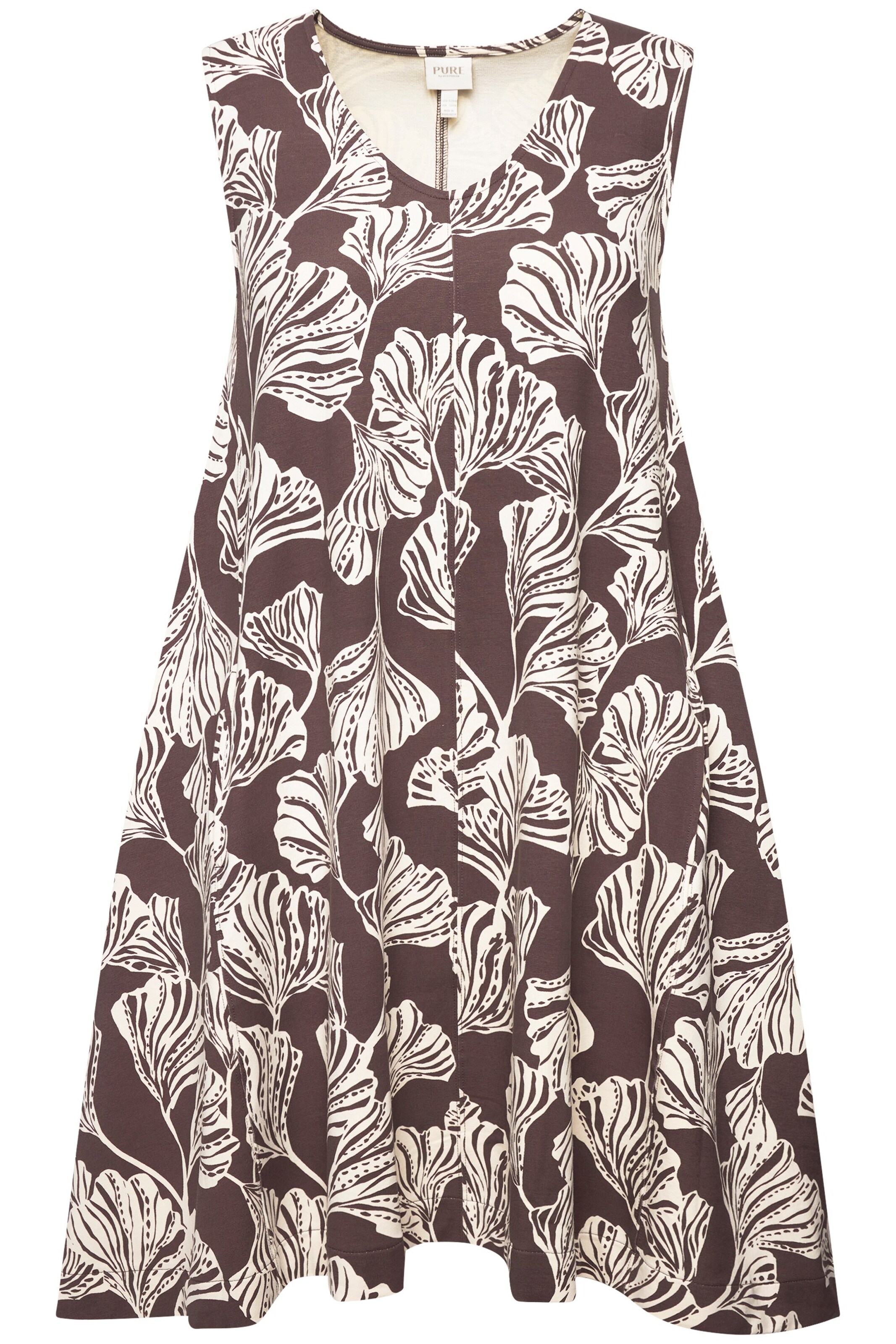 Ulla Popken Kleid in mokka / weiß, Produktansicht