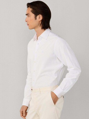 Hackett London Regular fit Zakelijk overhemd 'End On End' in Wit