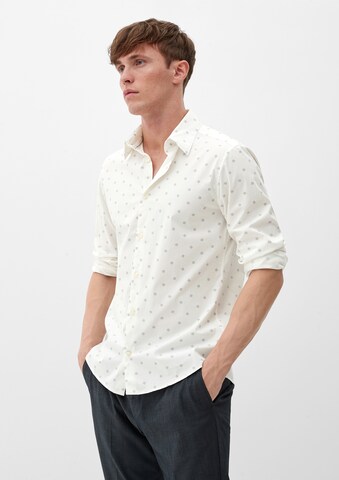 s.Oliver Slim fit Button Up Shirt in White