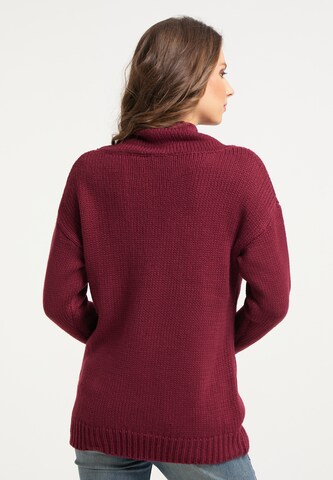 IZIA Oversized Sweater in Red