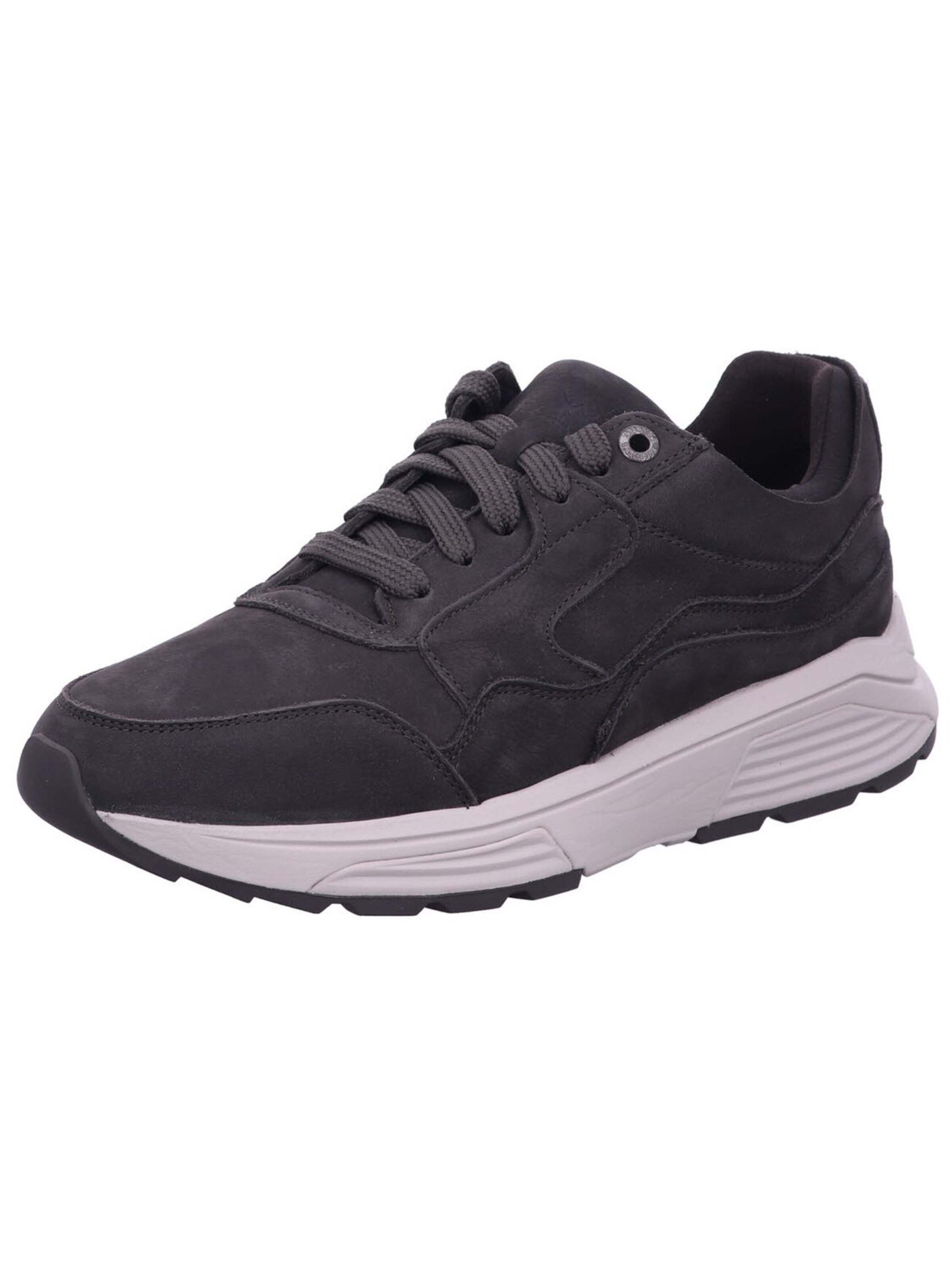 Xsensible Låg sneaker 'Sportlicher Schnürschuh Herren 33200.4 862-H Echtleder in grau' i svart: framsida