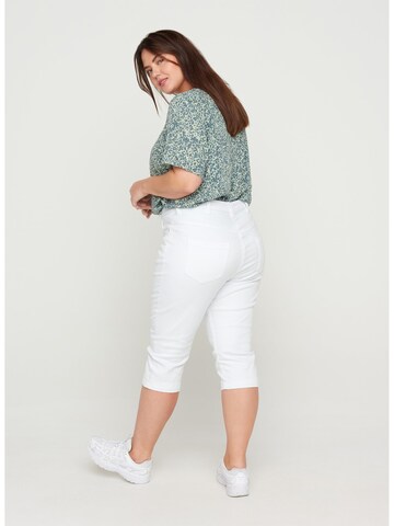 Zizzi Regular Jeans 'Emily' in Wit