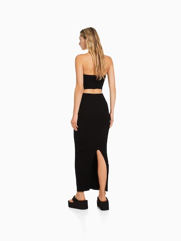 Bershka Knitted dress in Black