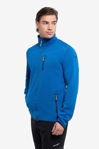 ICEPEAK - Chaqueta polar funcional 'Berthold' en azul: frente