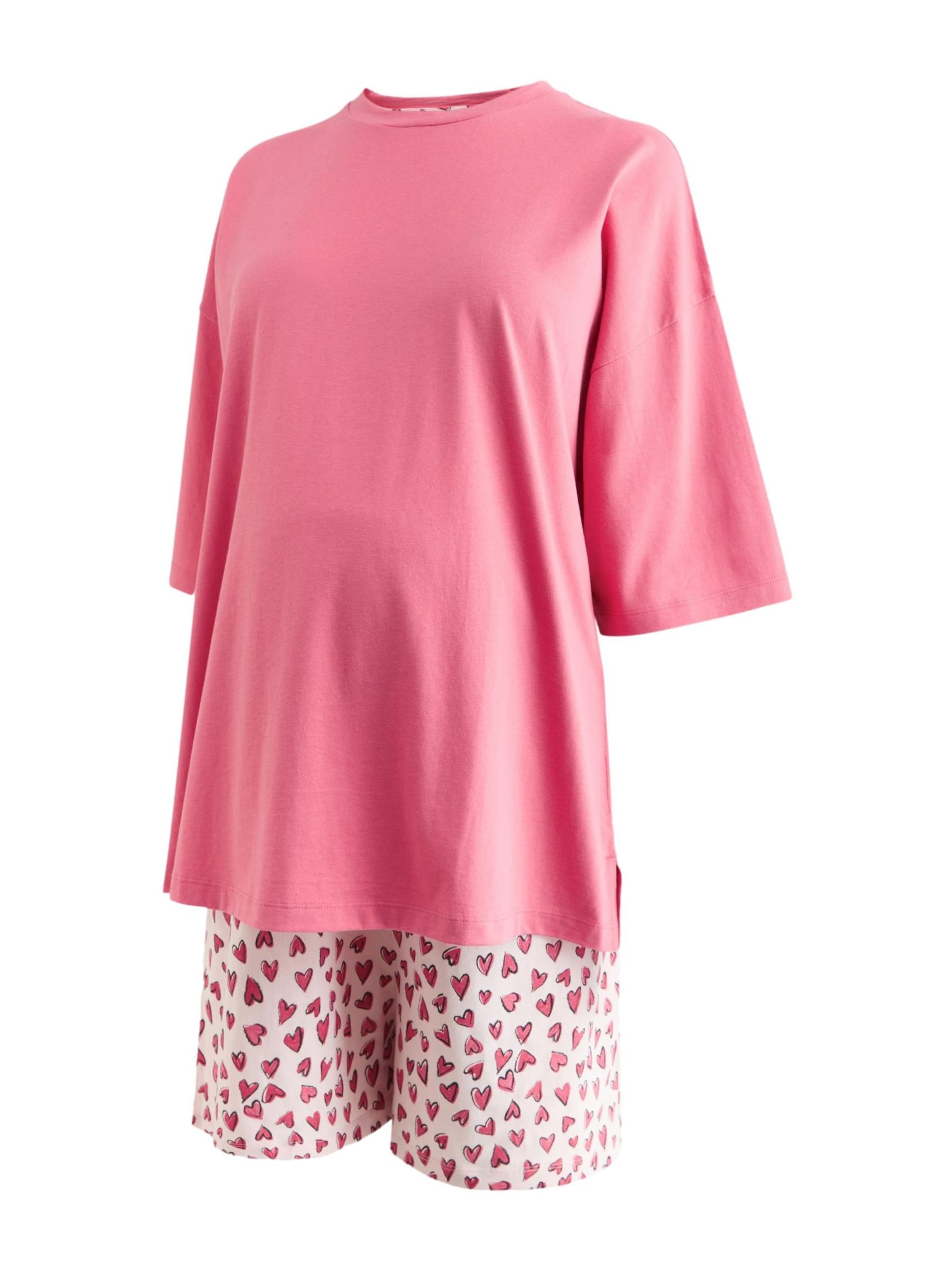 Next - Pijama de pantalón corto en rosa: frente