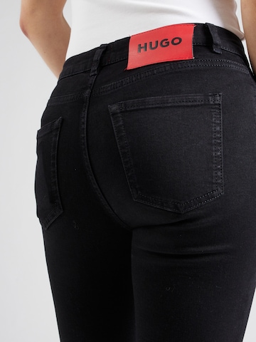 HUGO Red Skinny Jeans '932' in Schwarz