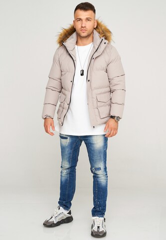 behype Winter Jacket 'BHADLYR' in Beige