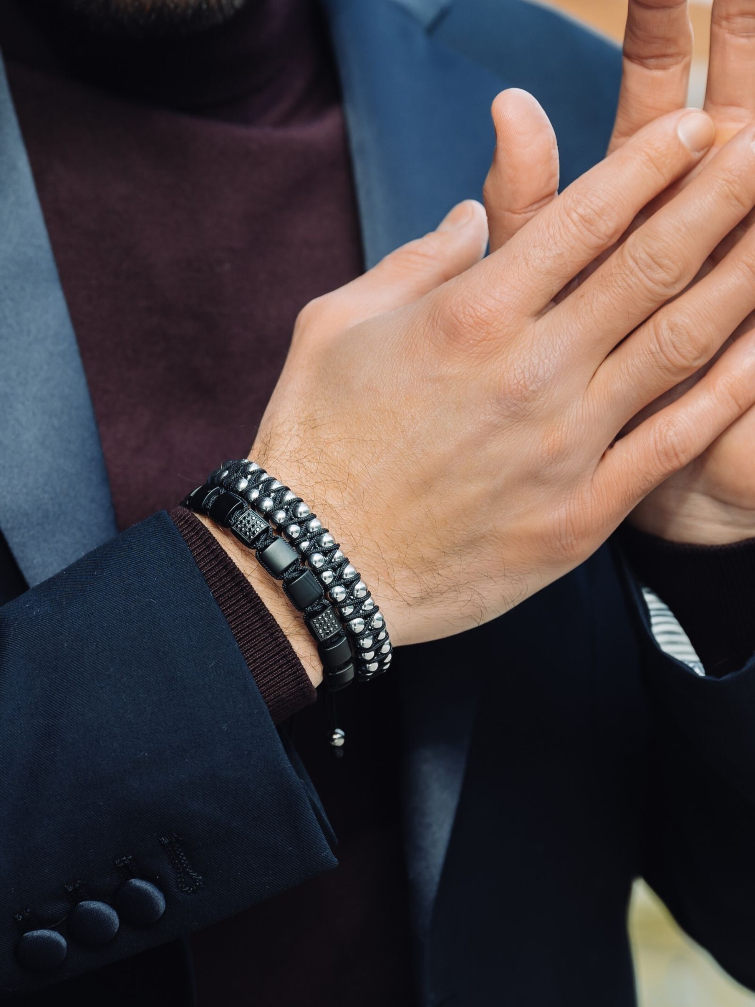 GT Collection Armband 'Double-Bead' in Silber