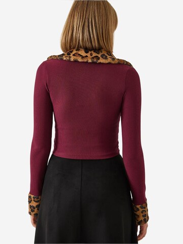 Bianco Lucci Gebreid vest in Rood