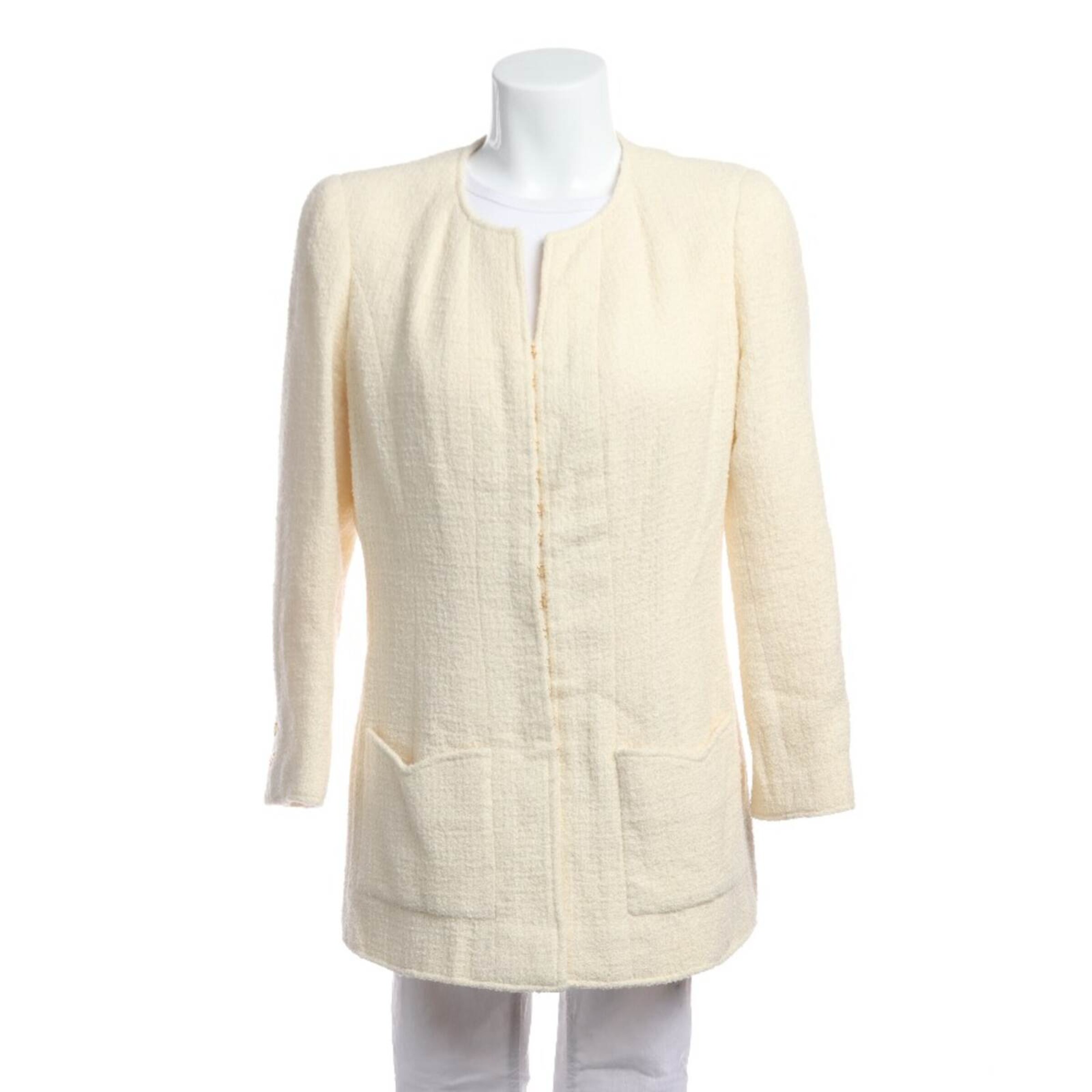 CHANEL Jacket & Coat in XL in White: front