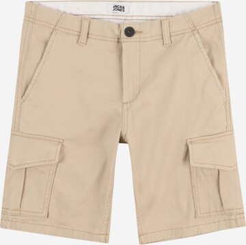 Pantalon 'JOE' Jack & Jones Junior en beige : devant