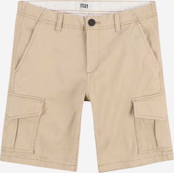 Pantalon 'JOE' Jack & Jones Junior en beige : devant