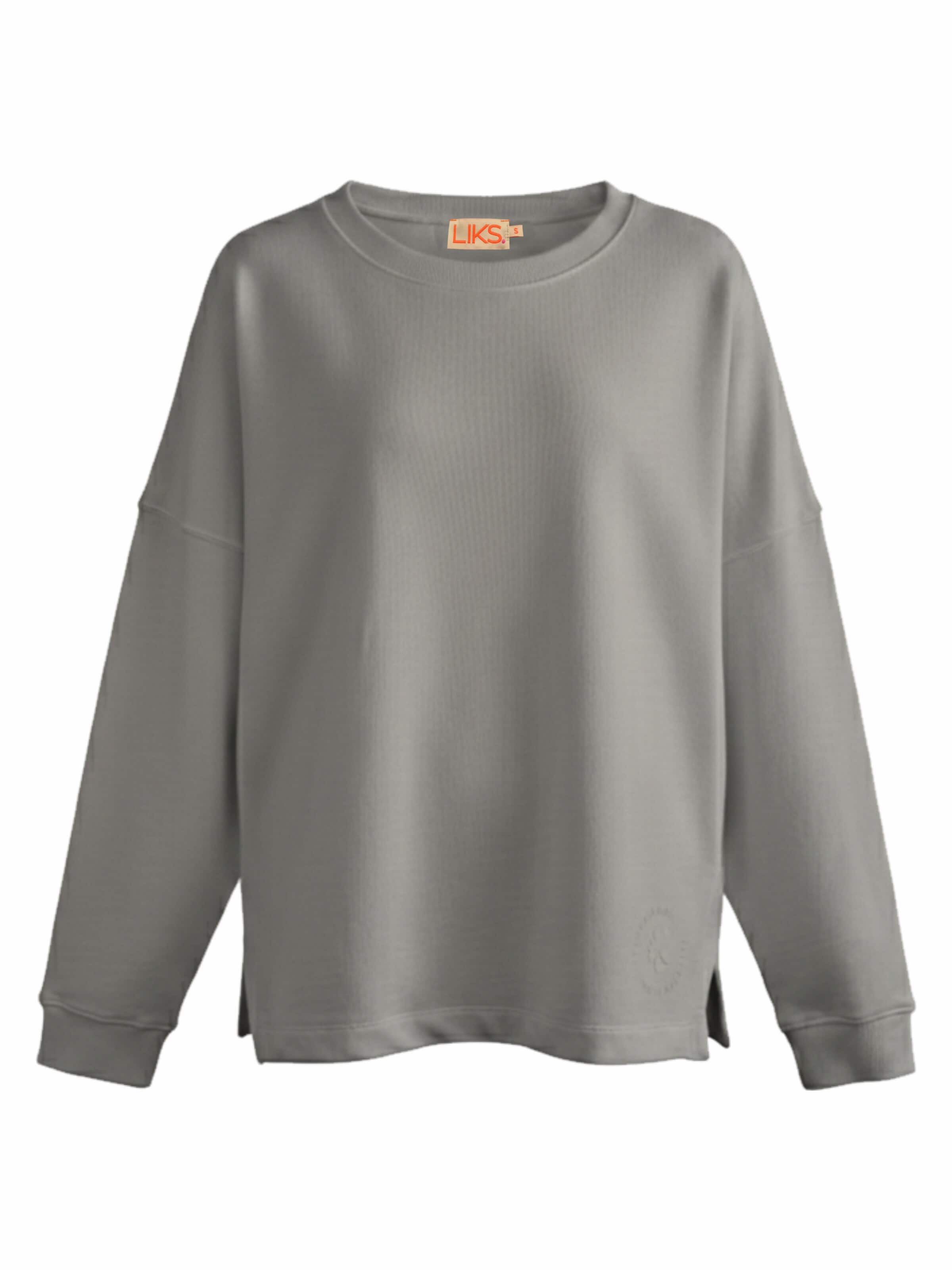 LIKS. Munich - Sudadera 'Sweatpullover mit Stickerei Do what you love - StellaC' en gris: frente