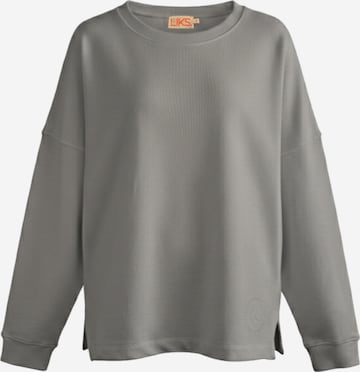 Sweat-shirt 'Sweatpullover mit Stickerei Do what you love - StellaC' LIKS. Munich en gris : devant