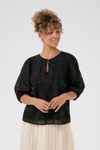 Cream Blouse in Black: front