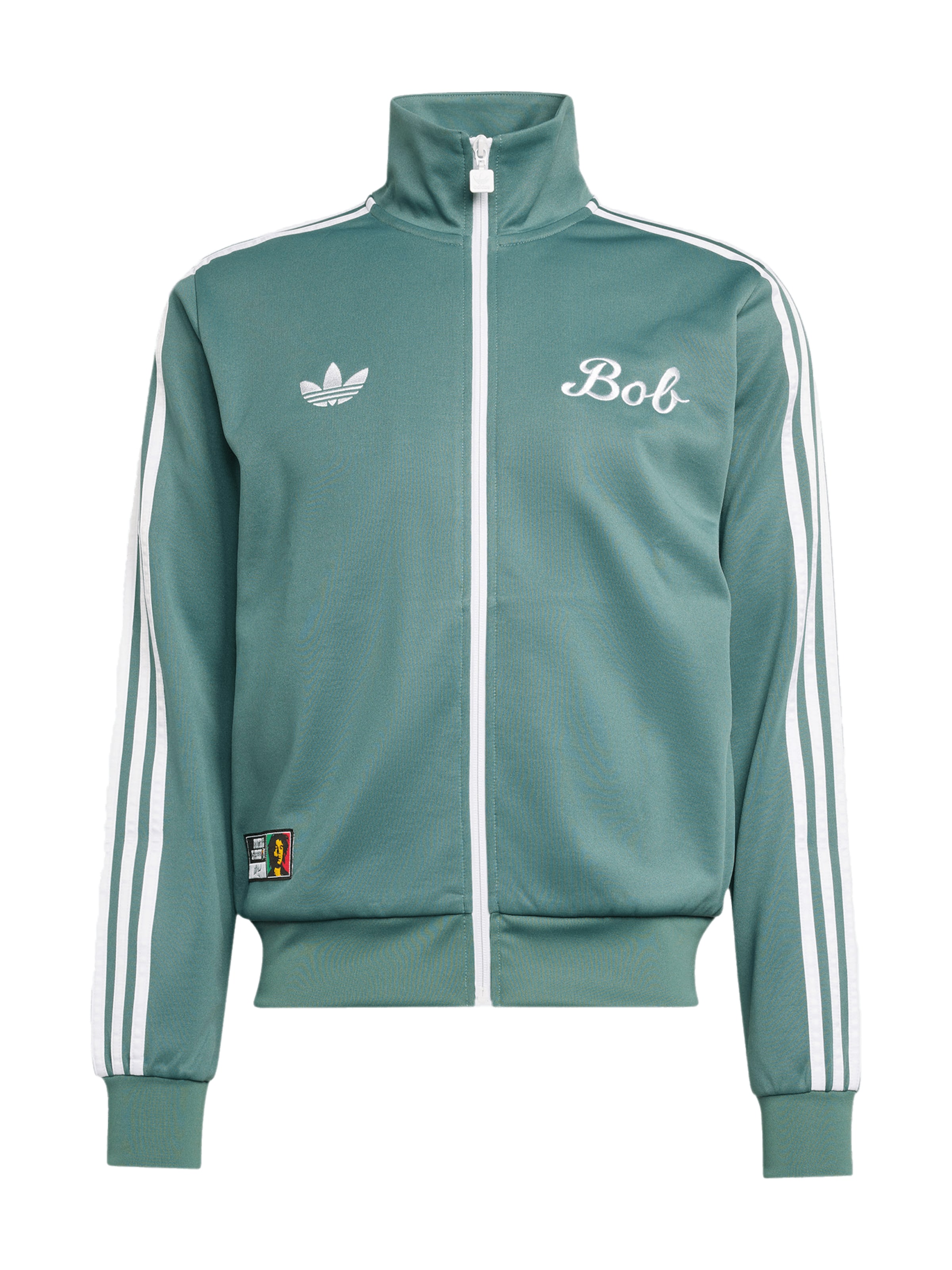 ADIDAS ORIGINALS Zip-Up Hoodie in Green: front