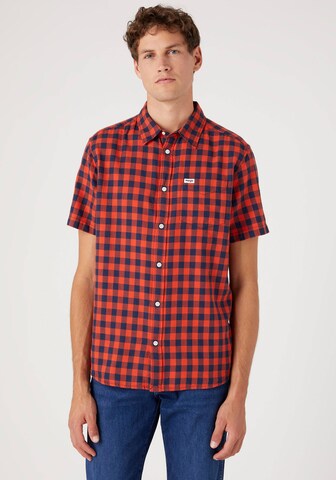 WRANGLER Regular Fit Hemd in Rot: Vorderseite