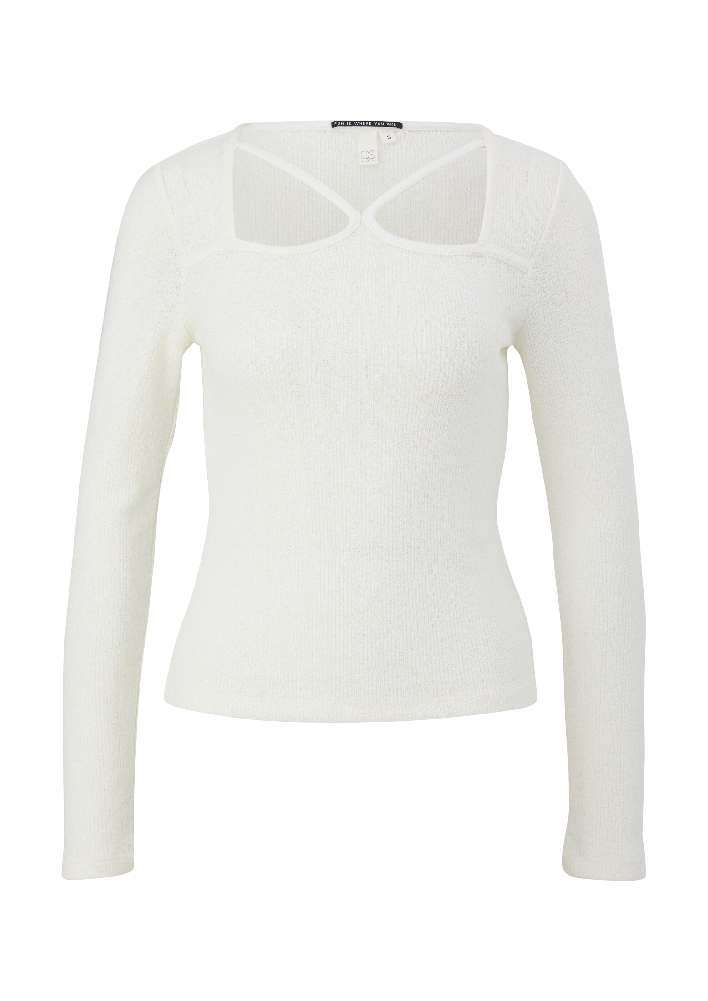 QS Shirt in ecru, Produktansicht