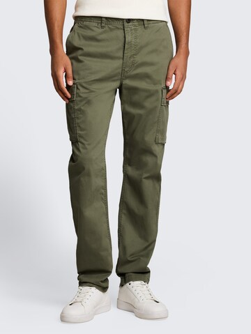 TOM TAILOR DENIM Regular Cargobroek in Groen: voorkant