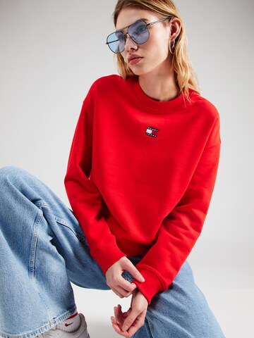 Tommy Jeans Sweatshirt in Rot: predná strana