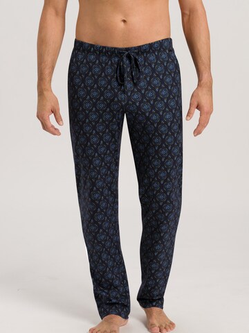 Hanro Pajama Pants ' Night & Day ' in Blue: front