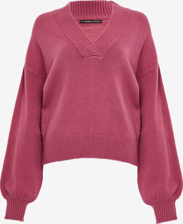 Pull-over 'Fleur' Threadbare en rose : devant