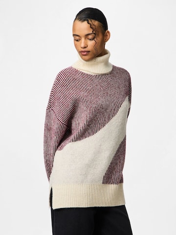 Pull-over 'LINNA' PIECES en rouge : devant