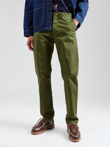 GANT Regular Панталон Chino в зелено: отпред